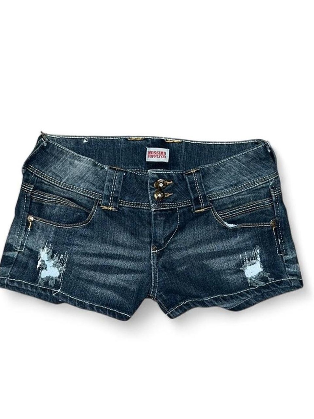 Mossimo Supply Co. Indigo Distressed Denim Women's Shorts
